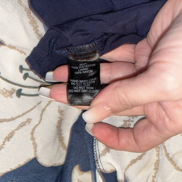 Lulus Bianca Navy Floral Print Backless Halter Spring Cottage Maxi Dress Medium - Picture 8 of 8